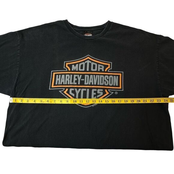 HARLEY-DAVIDSON Motorcycles Black GLACIAL LAKES Tshirt Men’s Size 2XL - Picture 8 of 12